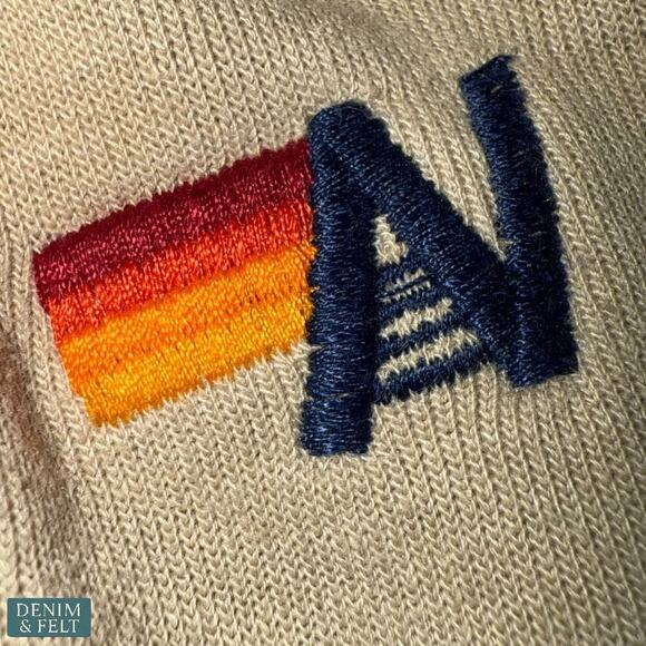 Aviator Nation Logo Stitch Sweatpants/Joggers Sand Size S Beige Tri-Blend - Picture 12 of 15